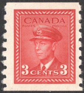 Canada SC#265 3¢ King George VI: Air Force Uniform Coil Single (1942) MNH