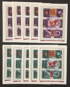 Russia 1973 #4072-3 S/S,Wholesale lot of 10, Cosmonaut's Day, MNH, CV $30.