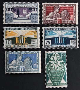 FRANCE #220-225 MH Complete Set 1924-25