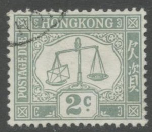 HONG KONG Sc#J6 1938 2c Gray Postage Due Used