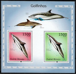 Guinea-Bissau Michel's #Block 868 MNH S/Sheet - Dolphins