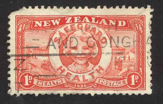 New Zealand Sc# B11 SG# 598 Used (a) 1936 Smiling Girl