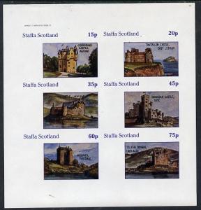 Staffa 1982 Castles #1 imperf  set of 4 values (15p to 75...