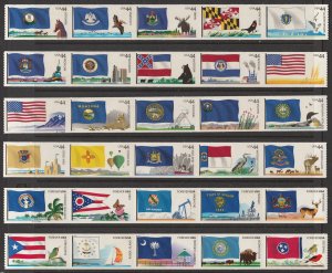 4293-4302 4303-12 4313-22 Flags of Our Nation Sets 3, 4 & 5 Strips of 5 MNH