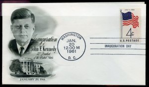 UNITED STATES  1961  JOHN F. KENNEDY FLEETWOOD INAUGURATION COVER