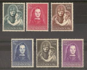 Luxembourg 1950 War Orphans Set SG533-538 Mint Cat£180