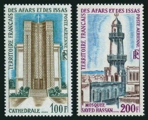 Afars & Issas C54-C55,MNH.Michel 25,27. Cathedral,Sayed Hassan Mosque,1969.