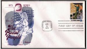 SC#1494 8¢ Postal Employees FDC: Fleetwood (1973)