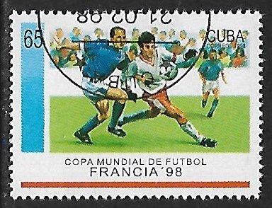 Cuba # 3900 - World Cup Soccer, France - unused CTO.....{Z26}