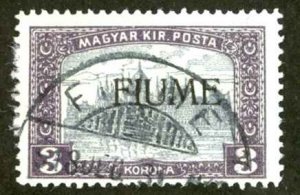 Fiume Sc# 18 Used 1918 3k Hungary Overprint