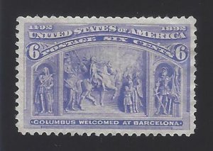 US #235 1893 Purple Perf 12 Mint NG VF SCV $60