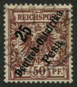 German East Africa SC# 10 o/p  25 PESA on Germany 50pf  MH