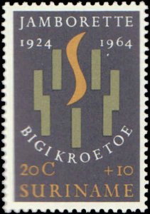 Suriname #B104-B107, Complete Set(4), 1964, Scouts, Never Hinged