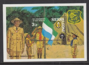 Sierra Leone 539 Boy Scouts Souvenir Sheet MNH VF