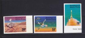 Burkina Faso 398-400 Imperf Set MNH Space (A)