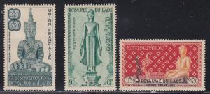 Laos #  C8-10. Buddha Statues, NH Partial Set