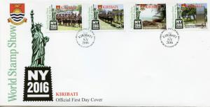 Kiribati 2016 FDC New York Stamp Show NY2016 4v Set Cover Independence Stamps