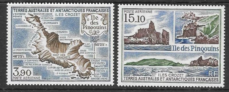 FRENCH SOUTHERN & ANTARCTIC TERRITORIES SG240/1 1988 PENGUIN ISLAND MNH