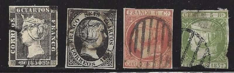 Spain Scott# 1 6 12 and 15 Some faults Cat Val: $125