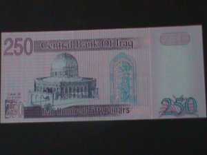 ​IRAQ CENTRAL BANK OF IRAQ-250 DINARS-UN- CIRCULATED BANK NOTE-VF PATERM #2