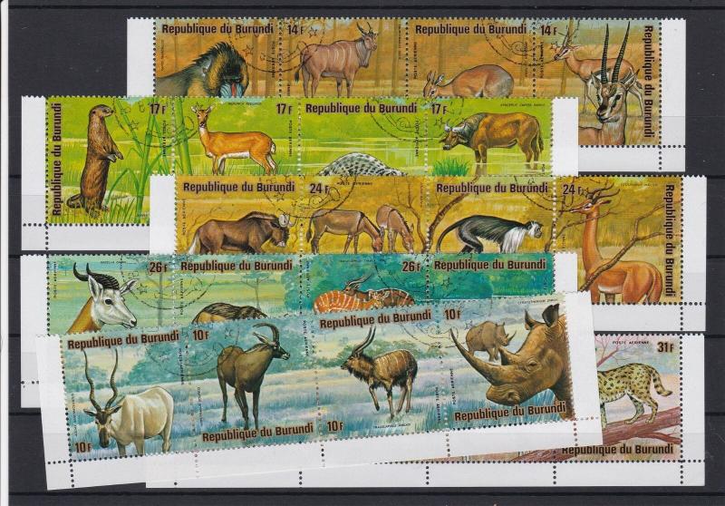 Republic of Burundi Animals Cancelled Stamps ref R 18540