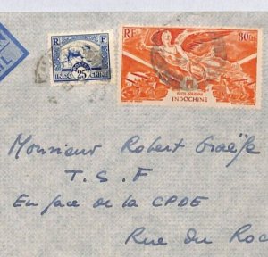 France Colonies INDOCHINA Air Mail Cover Paris {samwells-covers} YF22