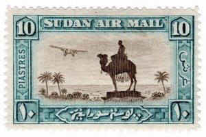 (I.B) Sudan Postal : Airmail 10pt (SG 57d)