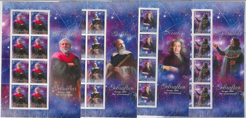 64446 - GIBRALTAR - STAMPS - 2009 EUROPA CEPT: Astronomy  MINIATURE SHEETS