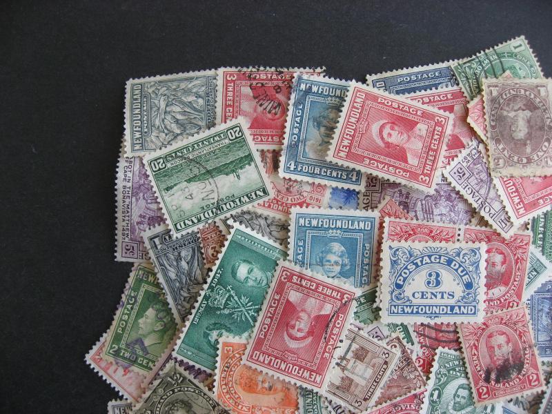 Newfoundland mixture (duplicates,mixed condition) 100 stamps, what lurks here?