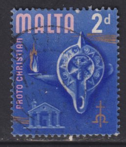 Malta 315 Proto-Christian Lamp, Roman Temple, Chrismon 1965