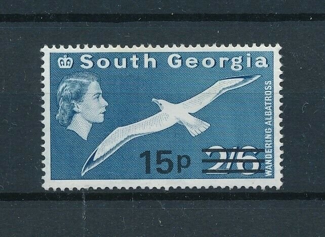 [104221] South Georgia 1971 Bird vogel oiseau albatross With overprint MLH