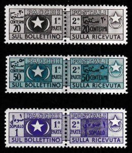 Somalia 1950 Parcel Post Complete (9) Scott Q56-Q64 XF/Mint(*) Beautiful Set