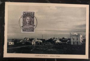 1932 Thysville Belgian Congo RPPC Postcard Cover Léopoldville Gallein Avenue