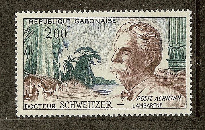 Gabon, Scott #C1, 200fr Dr Albert Schweitzer, MH