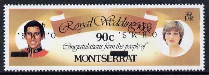 Montserrat 1982 Official & Surcharged 45c OHMS on 90c...