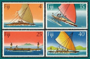 Fiji 1977 Canoes MNH #380-383,SG545-SG548