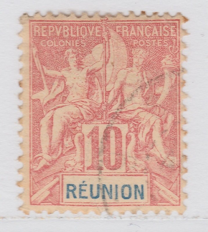 French Colony Reunion 1900-05 10c Used Stamp A21P32F6103-