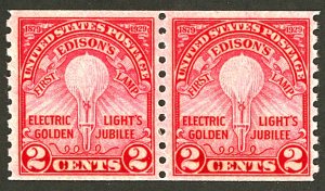 U.S. #656 MINT PAIR OG LH