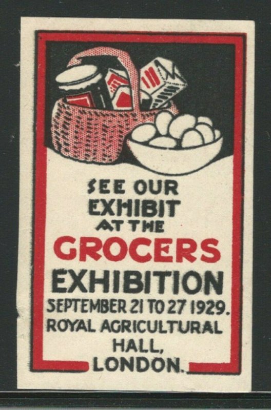 Grocers Exhibition, Royal Agricultural Hall, London, England, 1929 Poster Stamp