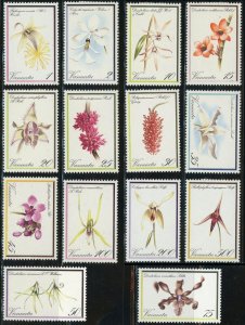 Vanuatu #323-336 Orchids Postage Stamps Flowers Topical 1982 Mint LH
