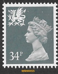 Great Britain-Wales  #WMMH55   QE II  34p -  20 Nov 1989   (1) Mint NH