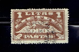 LITHUANIA SCOTT#C35 1924 1L FLIGHT - USED