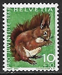 Switzerland # B361 - Red Squirrel - MNH.....{X}