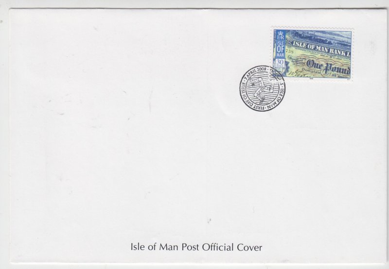 Isle of Man -  2008,  Manx Banknote Self Adhesive,  on FDC