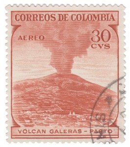 COLOMBIA AIRMAIL STAMP 1954. SCOTT # C244. USED. # 15