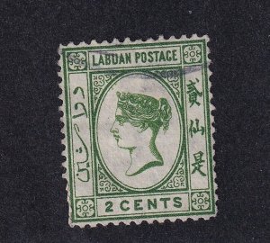 Labuan Scott # 5 F-VF used with nice color scv $ 58 ! see pic !