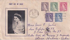 1953, Canada: Queen Elizabeth, FDC (E11874)