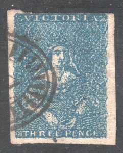 Victoria SC #3a  Used, Thin,  F/VF,  CV. $110.00....   6920007