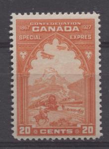 Canada #E3 20c Deep Bright Org. Red  1927 Confederation Issue No Mesh VF-75 NH