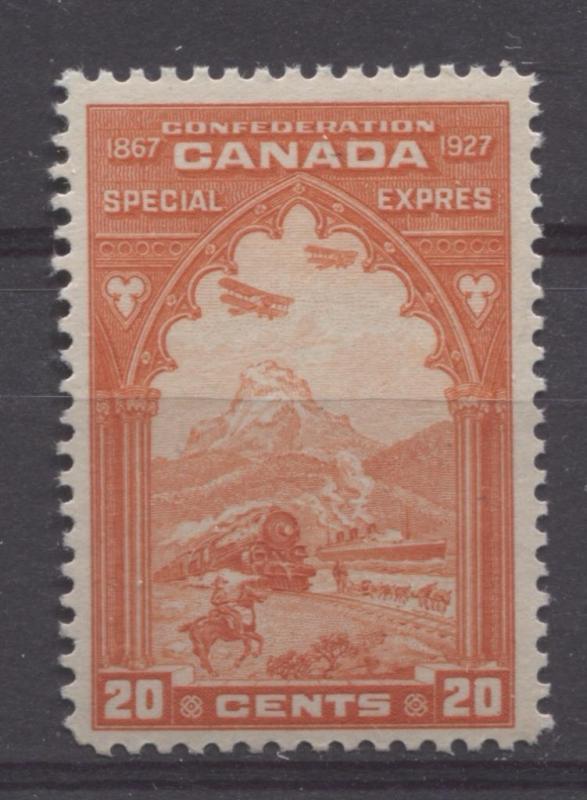 Canada #E3 20c Deep Bright Org. Red  1927 Confederation Issue No Mesh VF-75 NH